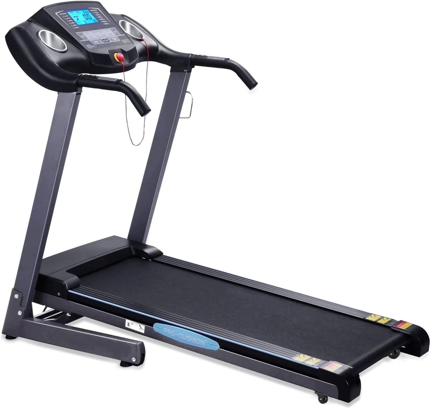 12Level Treadmill Auto Incline 2.5HP Folding Treadmill for Home with LCD Monitor 220Lbs 8.5 Mph Speed Range