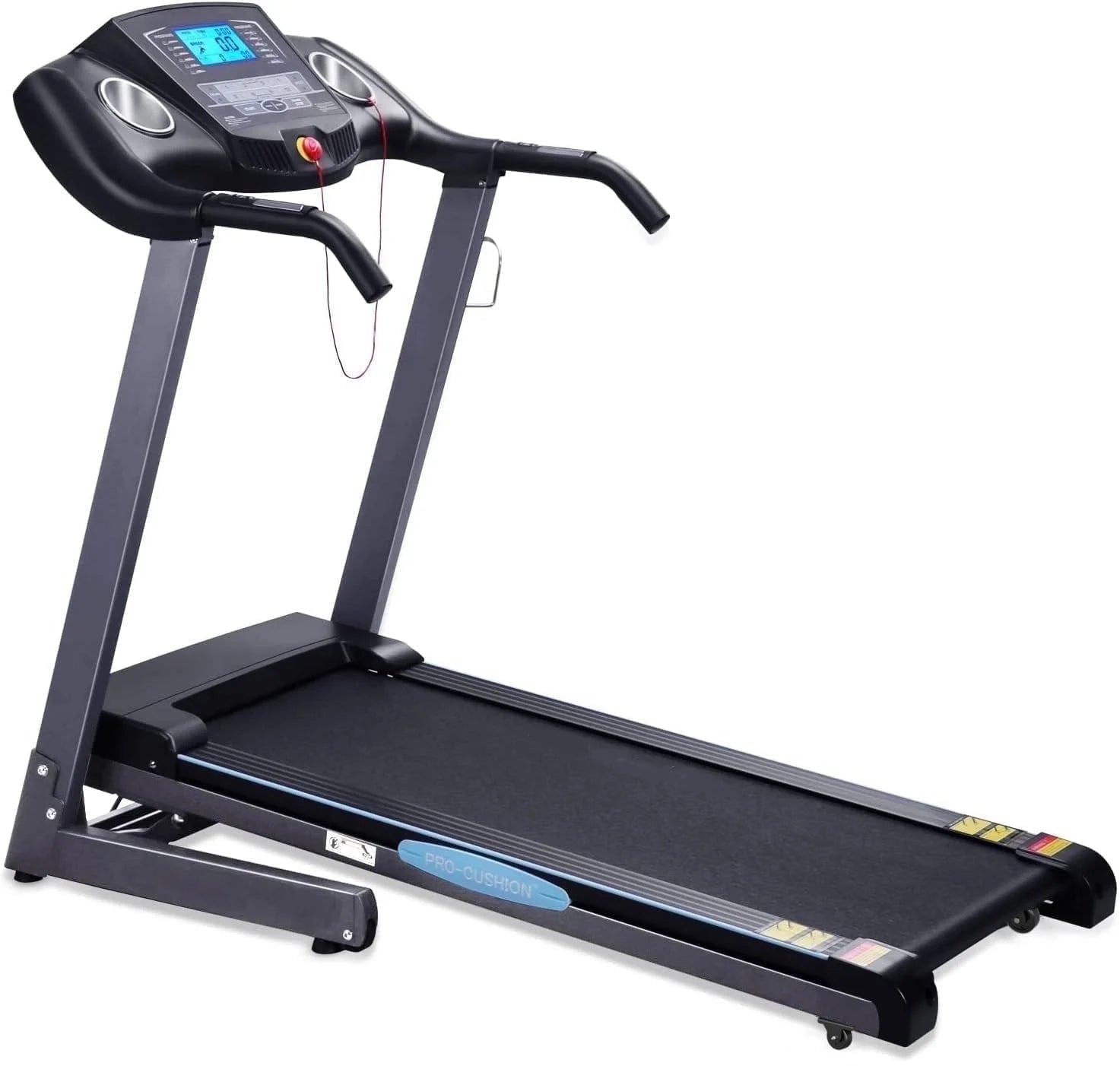 12Level Treadmill Auto Incline 2.5HP Folding Treadmill for Home with LCD Monitor 220Lbs 8.5 Mph Speed Range