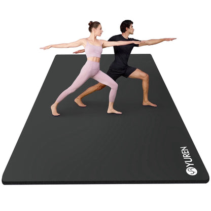 Large Yoga Mat 78"X51" 10Mm Thick NBR Foam Exercise Mat for Home Gym Pilates Floor Workout, Black
