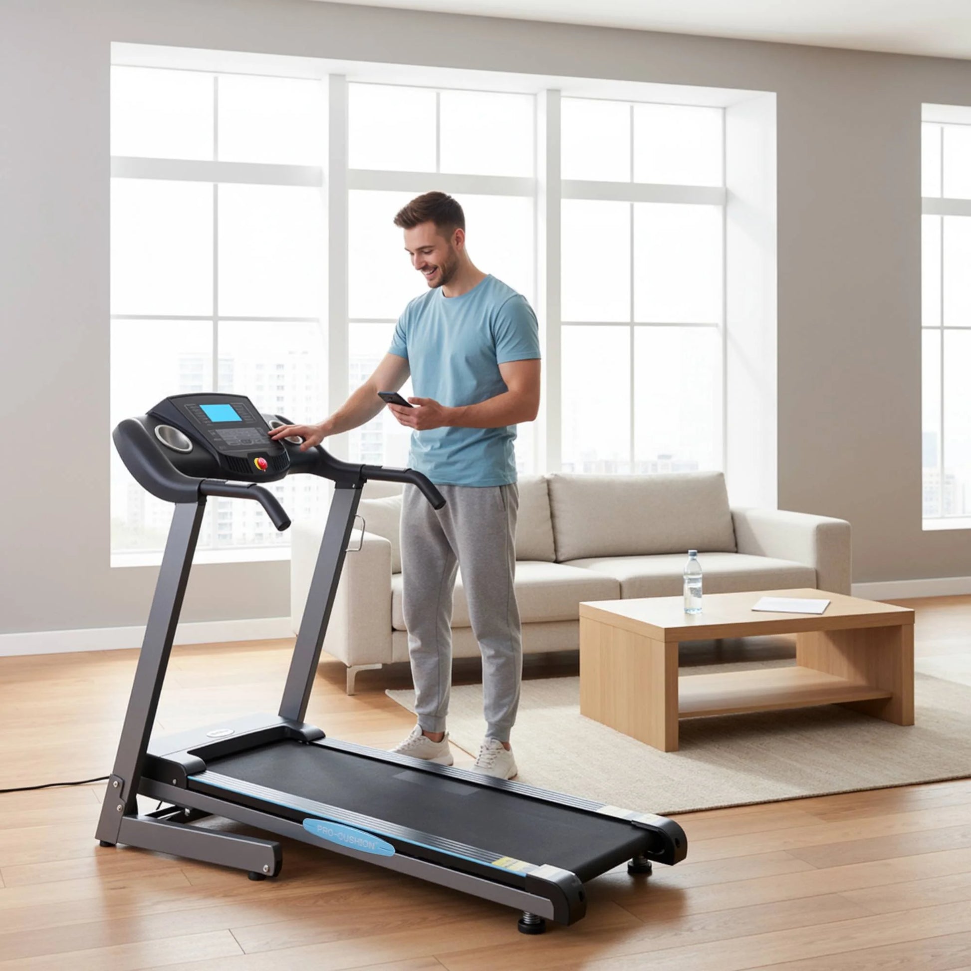 2.5 HP Treadmills for Home with 12 Levels Auto Incline, 8.5 Mph Speed 15 Preset Program, 220Lbs Max Weight