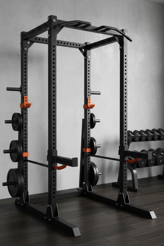 Heavy duty power squat rack for home gym
