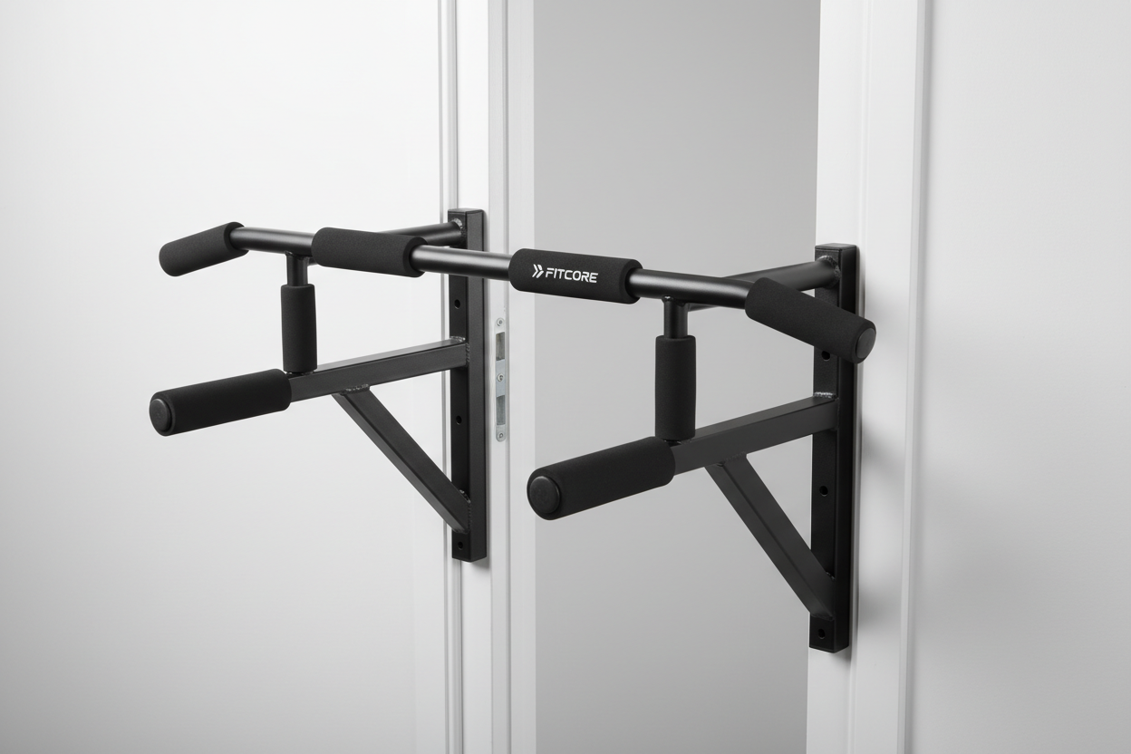 Doorway pull-up bar with multiple grip positions
