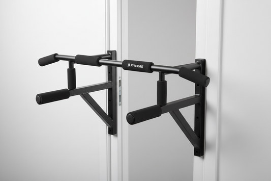 Doorway pull-up bar with multiple grip positions