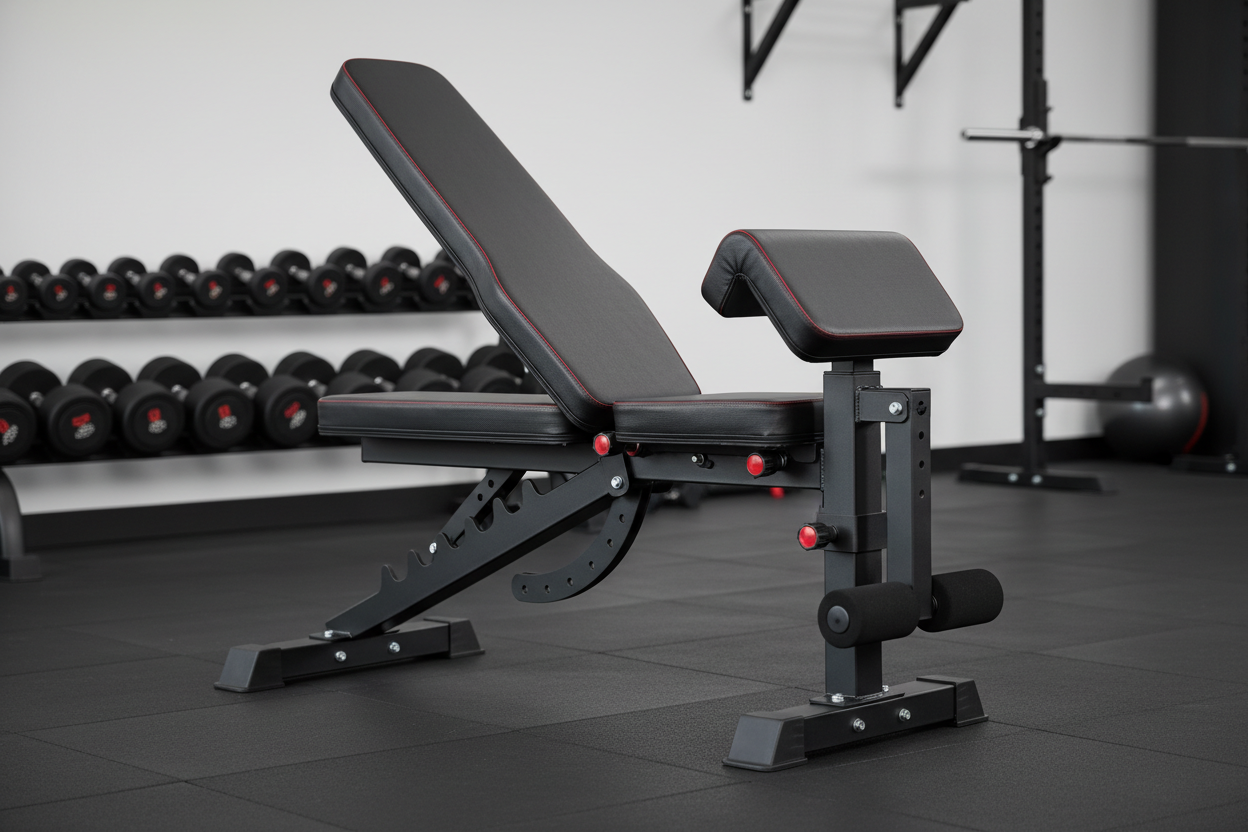 Adjustable weight bench for home gym
