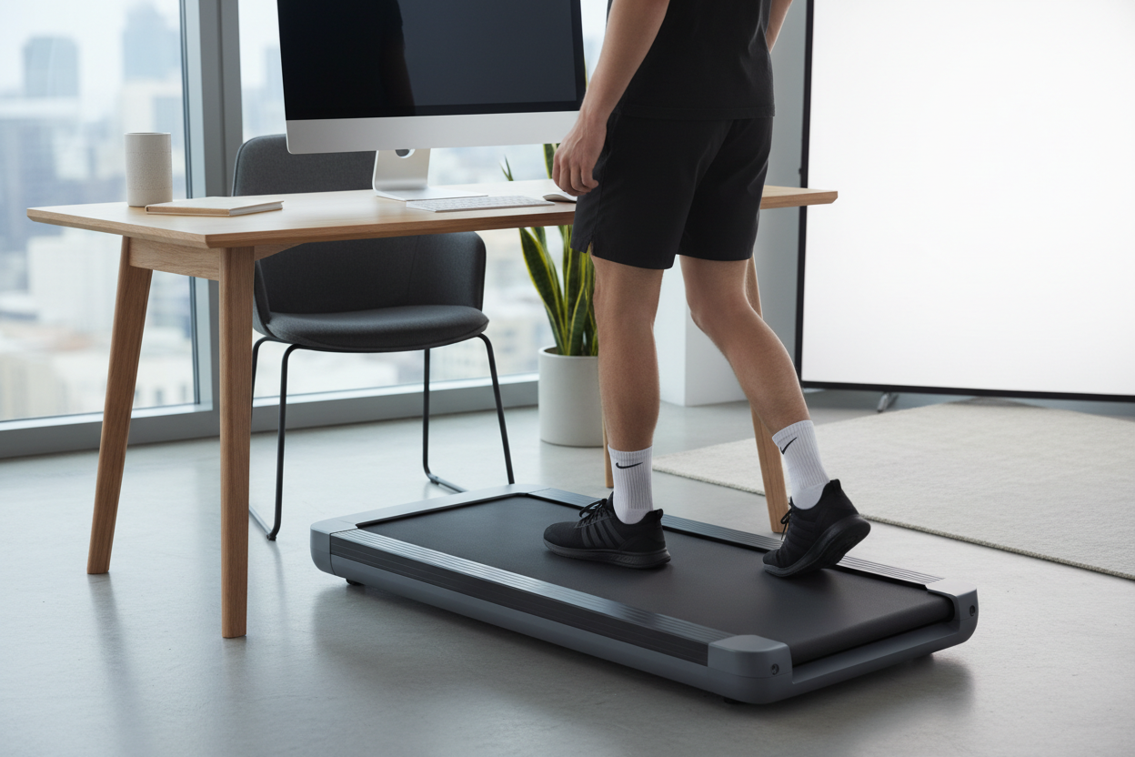 Under desk walking pad treadmill for home office