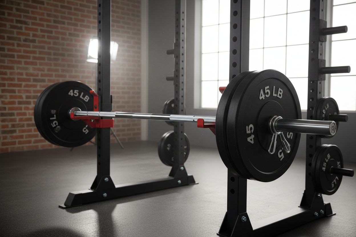 Olympic barbell with chrome finish