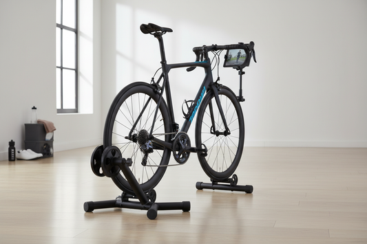 Indoor bike trainer with magnetic resistance